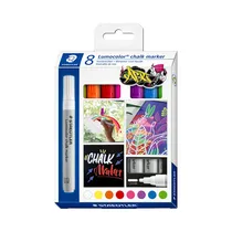 Marcador de Tiza Staedtler Lumocolor Chalk Marker 344 C8 8 Unidades