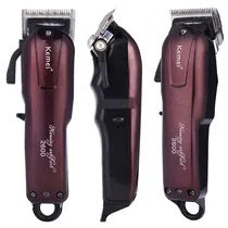 Kemei KM-2600 Poderosa Máquina de Cortar Cabelo Profissional Elétrica Recarregável Aparador de Pêlos