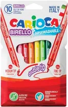 Marcador Carioca Birello Superwashable Doble Ponta - 41438 (10 Cores)