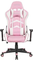 Cadeira Gamer Max Racer Agrressive AGG-7-3 Rosa/Branco