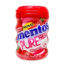 Mentos Chicle Morango Pure Fresh - 56GR Rojo