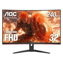 Monitor Gamer AOC C32G2ZE 31.5" Full HD Curvo 240HZ Hdmidp-Preto