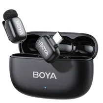 Microfone Sem Fio para Smartphone Boya Mini 2-05 com USB-C - Preto