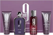 Kit Perfume Afnan 9PM Edp 100ML + Body Lotion + Shower Gel + Body Mist (150ML)