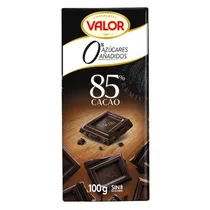 Chocolate Valor Negro 85% Cacau Sem Açúcar 100G