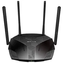 Roteador Mercusys MR80X AX3000 Dual Band / 2.4GHZ / 5GHZ / Wi-Fi 6 / 4 Antenas - Preto