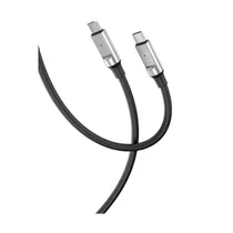 Cabo USB-C/USB-C Xo Q252B Silicone 60W 1M - Preto