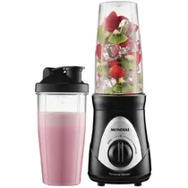 Liquidificador Mondial Personal Blender DG-01 300 Watts 750 ML 2 Velocidades + Pulsar 127V ~ 60HZ - Preto/Prata