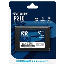 SSD Patriot P210, 512GB, 2.5", SATA 3, Leitura 520MB/s, Gravação 430MB/s, P210S512G25
