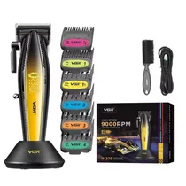 Cortador de Cabelo Voyager VGR V-270 Hair Clipper / 9000RPM / com Acessórios / Recarregável - Preto/ Dourado