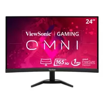 Monitor Viewsonic VX2468-PC-MHD 24" Curvo Full HD (1920X1080), 165HZ, 1MS, Ips, 2XHDMI 1.4, 1XDISPLAYPORT 1.4, 1XCONECTOR de Audio, AMD Freesync Premium, Speaker (2WX2), Preto