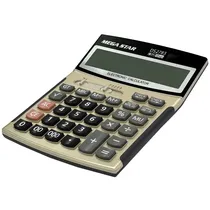 Calculadora Megastar DS2783 de 12 Dígitos - Dourada/Cinza