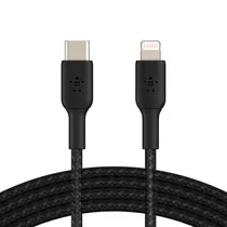 Cabo Belkin Boostcharge 1.0M USB-C/ Lightning Braided Preto - CAA004BT1MBK