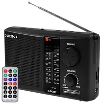 Speaker Radio Portátil Xion XI-RA28BT com SD / USB / Bluetooth / AM / FM - Preto