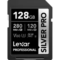 Memória SD Laxer Profissional Silver Pro 280-120MB/s C10 128 GB (LSDSIPR128G-BNNNG)