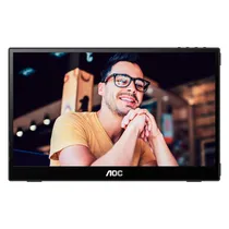Monitor Portatil AOC 16T3E 15.6" Full HD 60HZ USB-C - Preto