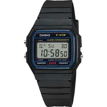 Relógio Casio F-91W-1DG Masculino - Preto/Azul