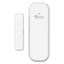 Sensor de Contato Magnético 4LIFE Window Door Alarm Sensor Detector FL01 Sem Fio para Porta-Janela / Wifi / 3V / A Pilha (2 AAA No Incluida) / Compativel com Alexa e Google Assistant / App Smart Life - Branco