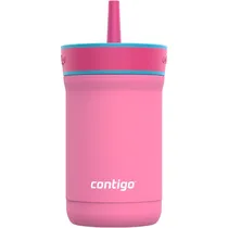 Copo Térmico Contigo Kids Leighton com Canudo - Azalea 354ML
