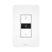 Interruptor Inteligente 4LIFE Smart Dimmer Switch 2.4GHZ - Branco (FL7011) Tuya Smart Life, Amazon Alexa e Google Assistant 100-240V - 50/60HZ