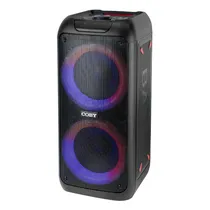 Speaker Caixa de Som Coby CY3360-40-Bass / USB / SD / Aux / Bluetooth / 40W RMS / 2X 8" - Preto