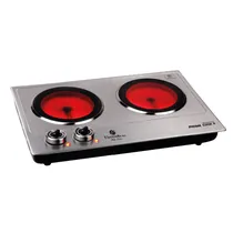 Fogão Elétrico Electrobras Prime Cook II EBVC-32 - 1200W - 2 Bocas - Infravermelho - 110V - Prata