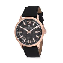 Relógio Analógico Masculino Daniel Klein Premium DK12153-1 - Preto e Rosa Ouro