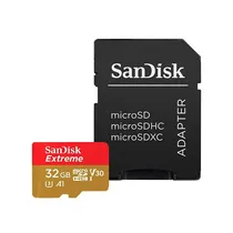 Cartão de Memória Sandisk Extreme SDSQXAF-032G-GN6AA - 32GB - Micro SD com Adaptador - 100 MB/s