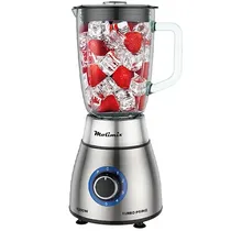 Liquidificador Molimix Turbo Prime MLV-1200 1.200 Watts 1.8 Litros 5 Velocidades + Pulsar 127V ~ 60HZ - Prata/Preto