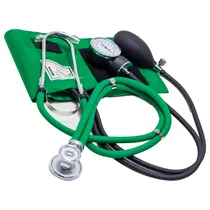 Medidor de Pressao Analogico More Fitness MF-233 com Estetoscópio - Verde