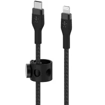 Cabo Belkin Boostcharge Pro Flex CAA011BT2MBK USB-C / Lightning / 2 Metros - Preto