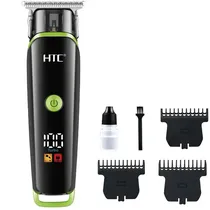 Máquina de Cortar Cabelo HTC At- 569 5 Watts Recarregável - Preto/Verde