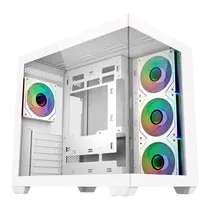 Gabinete Gamer, Aquario, Cooler Master Elite 681 E681-WHNN-S00, Mid Tower, ATX, Frontal e Lateral Vidro Temperado, 4X Fans, Branco