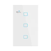 Interruptor Smart de Parede 4LIFE FLT3SWW Wall 3/Wi-Fi Gang - Blanco