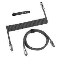 Cabo USB-C para USB-A, Attack Shark C01PRO Espiral, Aviator, Grey