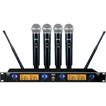 BLG Microfono Inalambrico UF-4000 4MIC/Uhf Negro