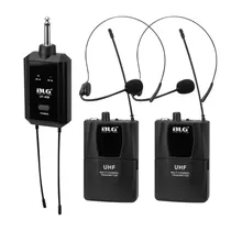 BLG Microfono Inalambrico UF-458 2MIC/Uhf c/Transmisor Negro