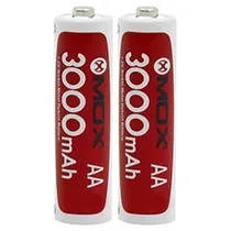 Pilha Recarregável Mox MOB2AA30 3000MAH AA - Kit com 2