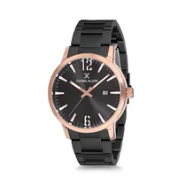 Relógio Analógico Masculino Daniel Klein Premium DK12129-5 - Preto e Rosa Ouro