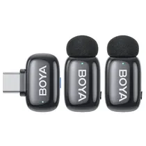 Microfone Sem Fio para Smartphone Boya Mini 2-04 com USB-C - Preto