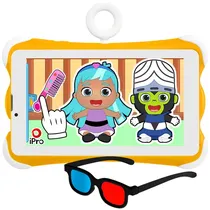 Tablet Ipro SPEED-6 Kids 4G/ Wi-Fi 32GB/ 2GB Ram de 7" 2MP/ 2MP - Amarelo/ Branco