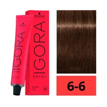 Crema de Coloración Schwarzkopf Igora Royal 6-6 Rubio Oscuro Marrón 60GR