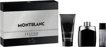 Kit Perfume Montblanc Legend Edt 100ML + 15ML + Shower Gel 100ML - Masculino