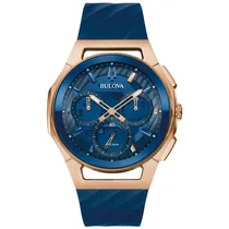 Bulova Reloj 97A185 Blue/Rose Gold