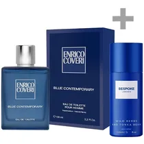 Perfume Masculino Enrico Coveri Blue Contemporary Edt 100 ML + Desodorante Corporal Bespoke