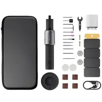 Kit de Ferramentas Rotativas Hoto Sem Fio 35 Em 1 QWLDM001 - Preto/Cinza