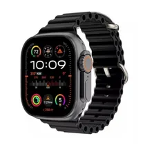 Relogio Inteligente Smartwatch Microwear Ultra Ai 3 / 49MM / 5G / Sim Card / Wifi / Bluetooth / Chat GPT / Play Store / Camera 2MP / Chamada de Video - Audio / Tiktok / Whatsapp / 4 Pulseiras / Android 8.1 / IP68- Preto