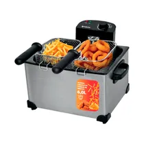 Fritadeira Elétrica Mox MO-DF61 - 3000W - 6L - 220V 50/60HZ - Prata e Preto