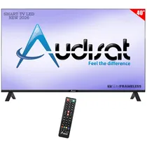 Smart TV LED 40" Audisat AD-40 (2026) Full HD Android TV Wi-Fi com Conversor Digital (1 Ano de Garantia) + Suporte