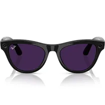Óculos de Sol Ray Ban Meta Skyler RW4010 com Câmera/Wi-Fi - Shiny Black/Transitions Amethyst